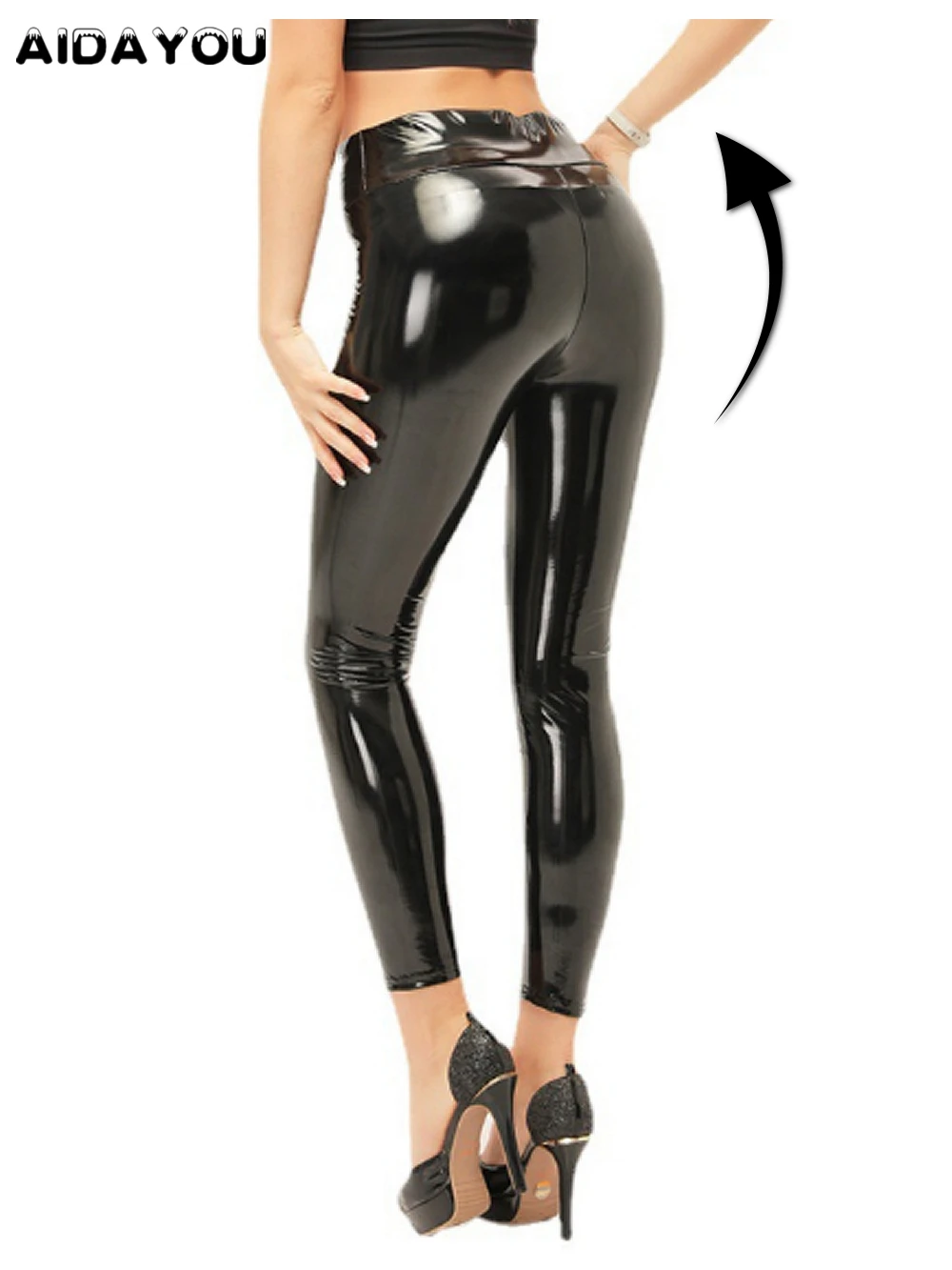 

Shiny Leggings For Little Girls High Waisted Faux Leather Mirror Lighting Leggin Petite Ultra Shinning Leggings ouc2002
