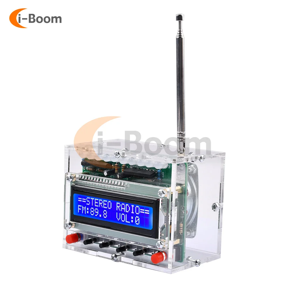 

RDA5807S 87-108MHz FM Radio Receiver Module Kits Digital Tube Display FM Electronic DIY Circuits Parts with Level indicator