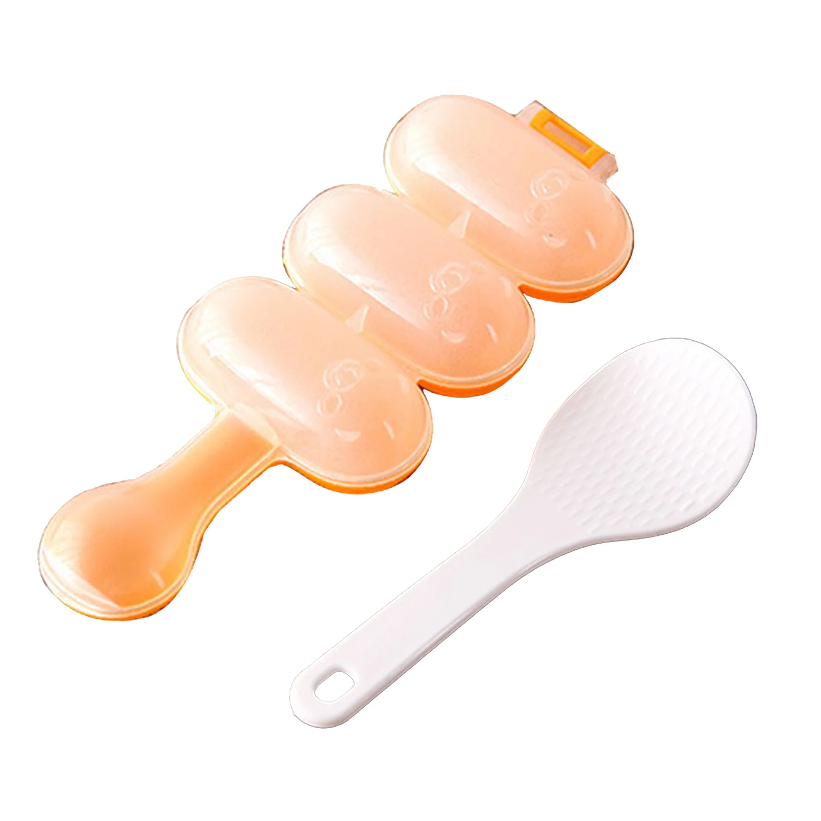 

Форма для рисовых шариков с ложкой, украшение для обеда, 3 ячейки