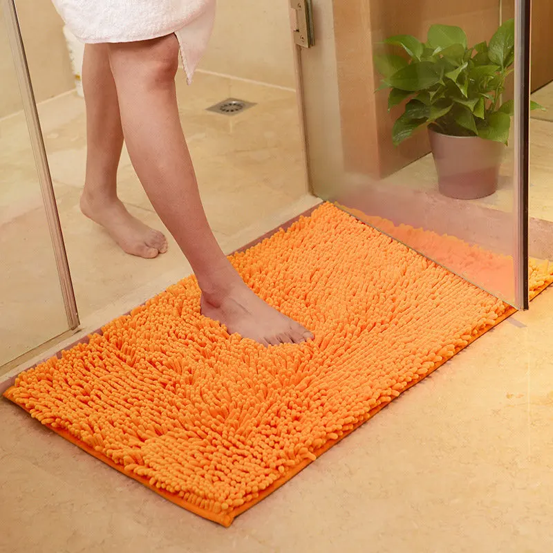 Thicken Chenille Bath Mat Bedroom Kitchen Rug Carpet For Living Room Floor Anti-slip Door Absorbent Pad Mat New Cheap Large Size