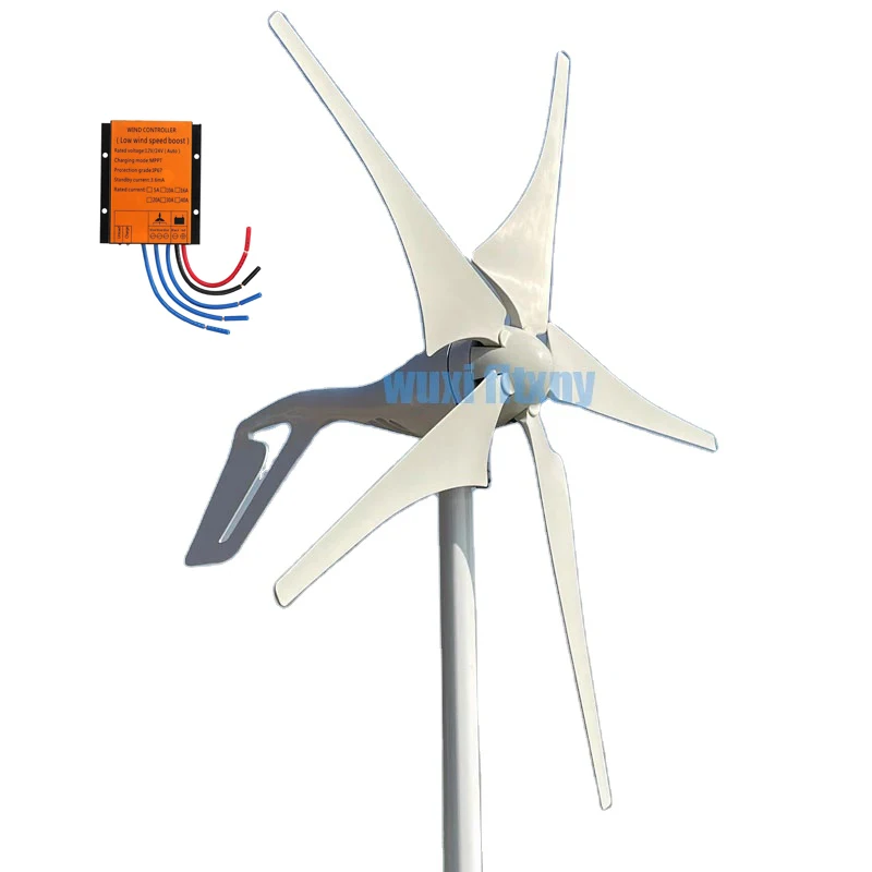 

China Factory 800W 12V Wind turbine with 3 5 blades and free MPPT controller small wind turbine for home use