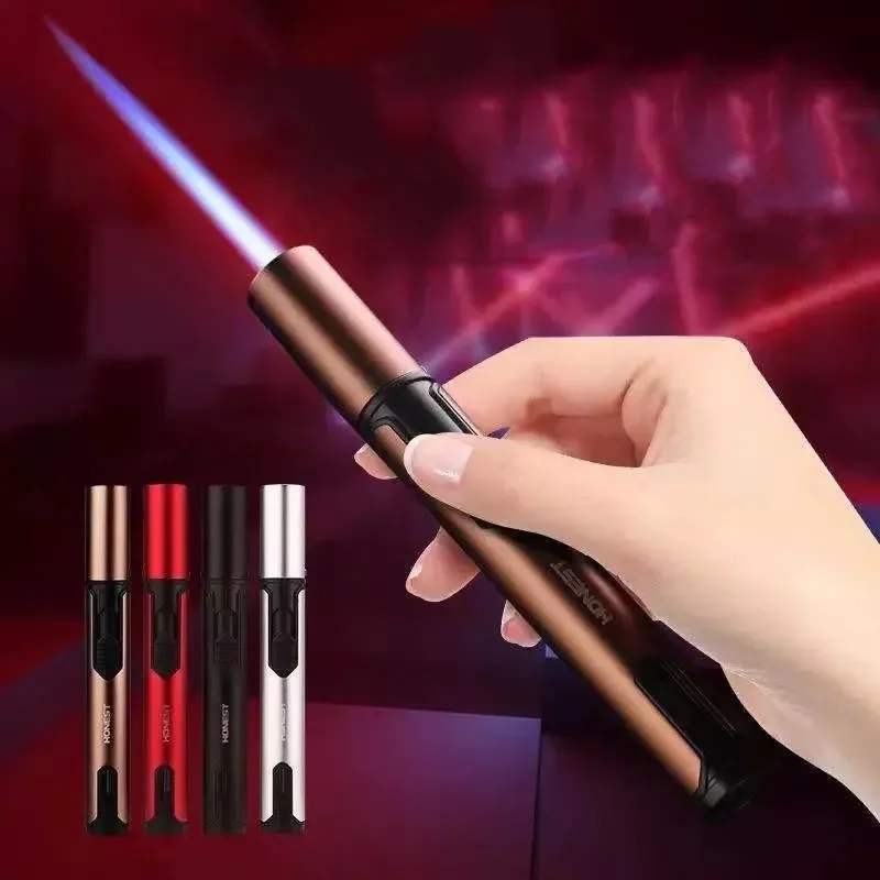 

HONEST New Pen Airbrush Jet Butane Candle Lighter Metal Gas Kitchen Torch Turbo Windproof Cigar Pipe Lighter Gadget Outdoor BBQ