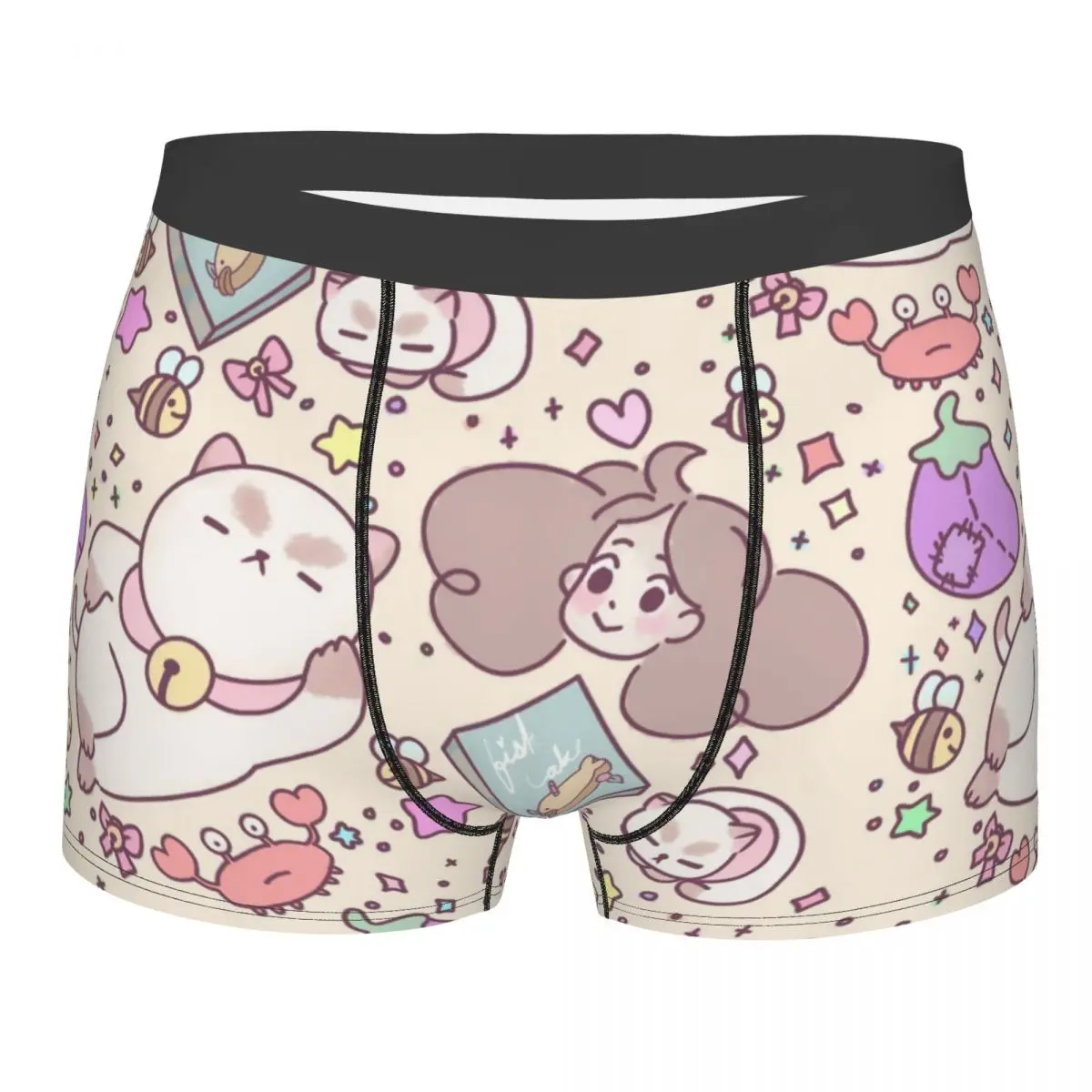 

Sexy Boxer Shorts Panties Men Bee And Puppycat Doodles Underwear Soft Underpants for Homme