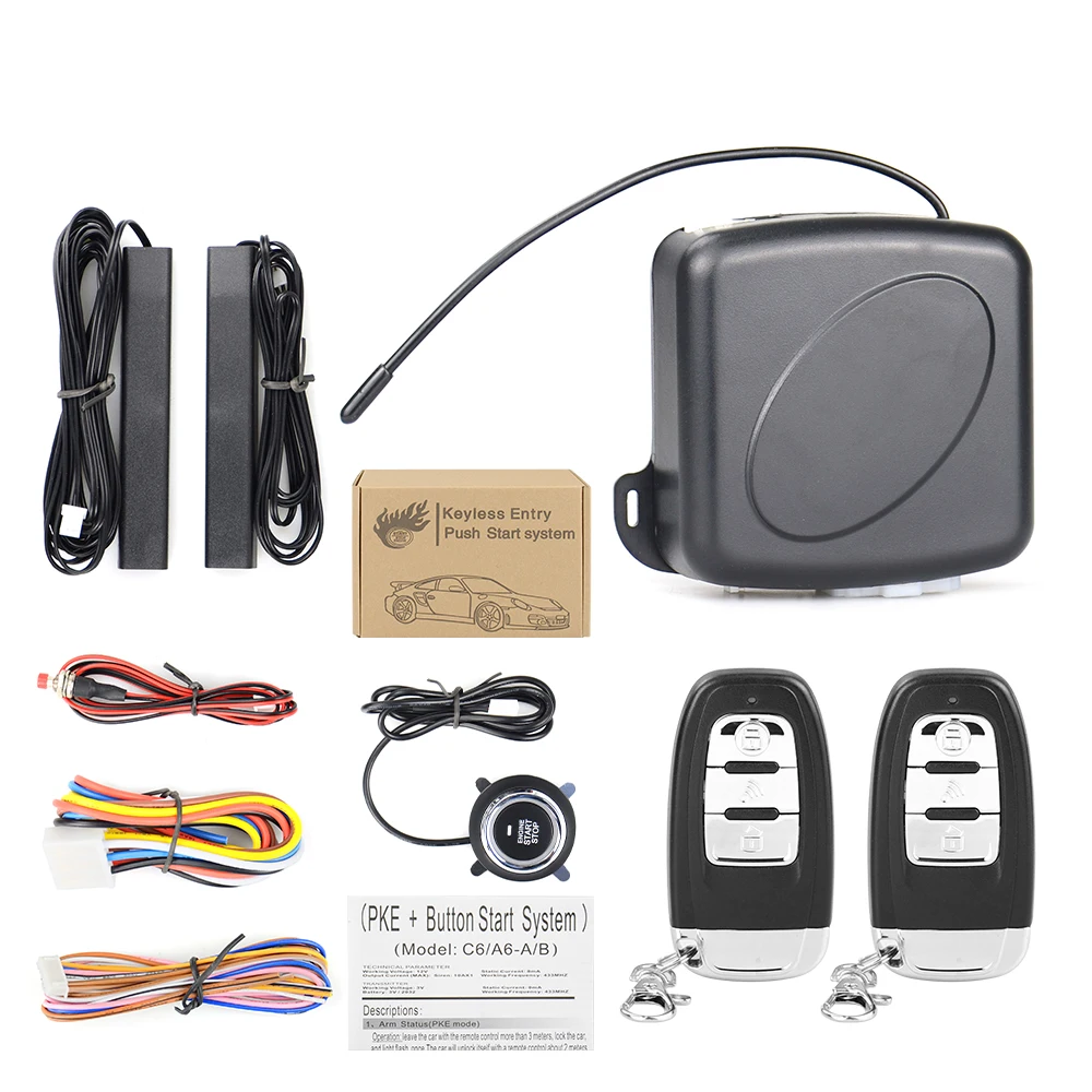 

Car Remote Lock Keyless System Locking with Remote Control Car Alarm Systems Auto Remote Ignition Switch Keyless Entry System