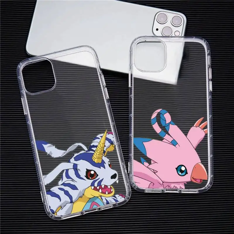 

BANDAI Digimon Phone Case For Iphone 11 12 13 Pro Max 6s 7 8 Plus X Xr Xs Max Se2020 13mini Transparent Cover