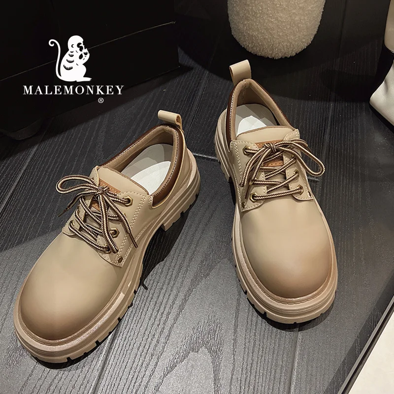 

Fashion Oxford Shoes Women Platform 2022 New Autumn Office Work Chunky Heel Shoes Non Slip Comfort Female Shoes Handmade