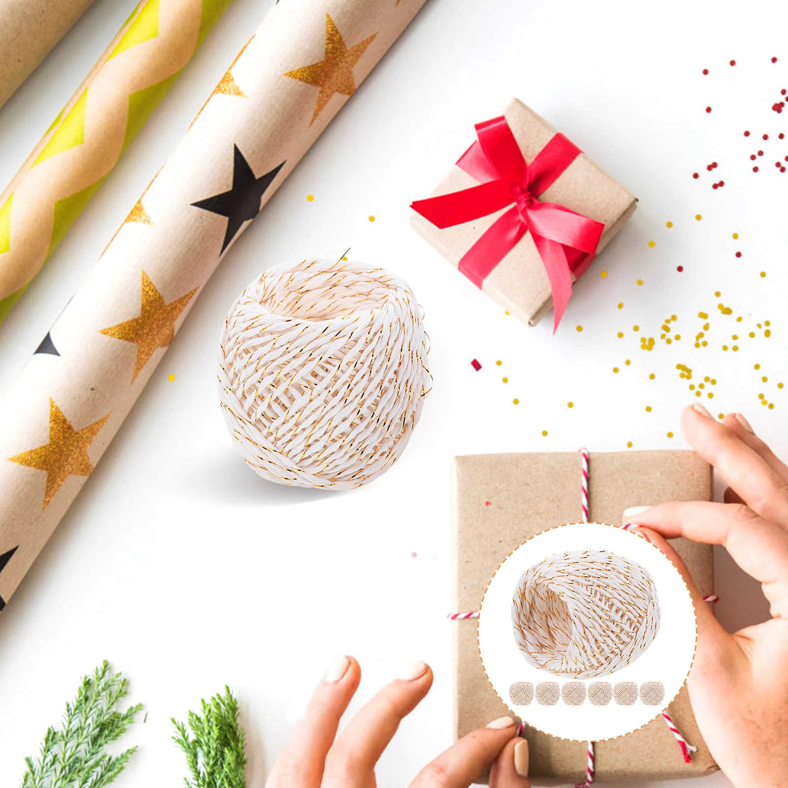 

Ribbon Raffia Paper Wrapping Christmasstring Twine Gift Craft Ropenaturalribbons Bow Holiday Ornament Diy Packing Grass Bulk