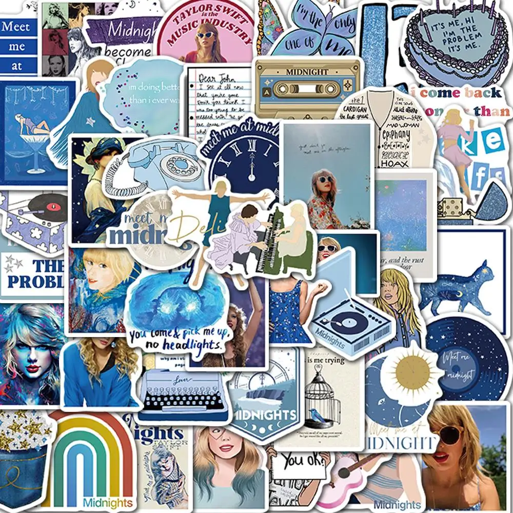 

10/25/50PCS Taylor Music Album Singer Stickers DIY Suitcase Laptop Skateboard Motorcycle Decals Decor Toys