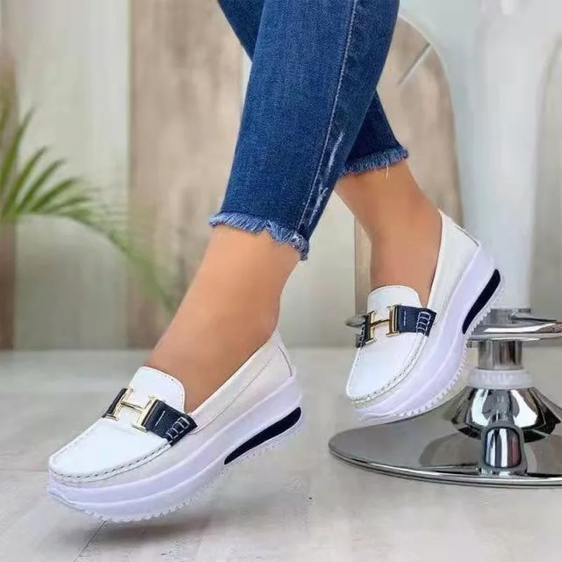 

2022 Spring Autumn New Platform Comfortable Women's Sneakers Fashion Casual Little White Shoes Women Increase Vulcanize Shoes