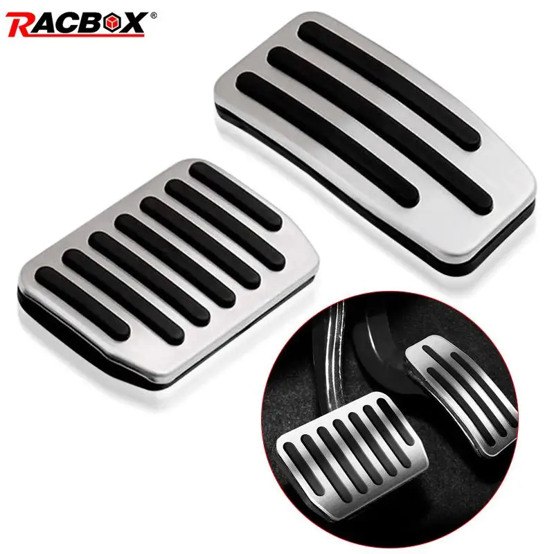 

Stainless Steel Brake Gas Foot Pedal Pads Mats Cover Left-right driving For Tesla Model 3 2018-2021 Car Accessorie Replacement