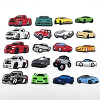 1pc cool cars shoe charms diy funny shoe decoration accessories for garden clogs sandals shoe croc jibz for kids x mas gifts
