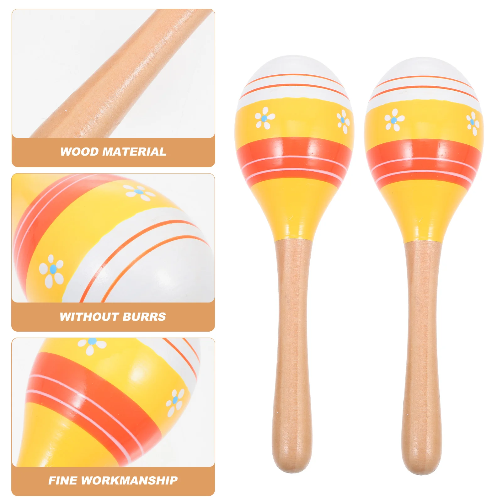 2 шт. полосатый мультяшный маракас музыкальная игрушка детские игрушки ручной