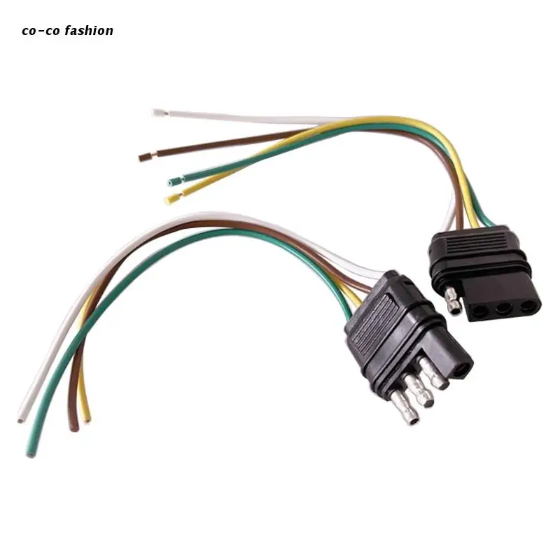 

517B 18AWG 36inch 4 Pin Truck Flat Wiring Harness Connector Plug Electrical Converter