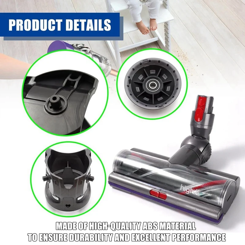 Фото AAAN-запасные части для пылесоса Dyson V10 V11 V15 G5, 100 Вт, V-Ball, колеса с чистящей головкой с высоким крутящим моментом, запасные части №2