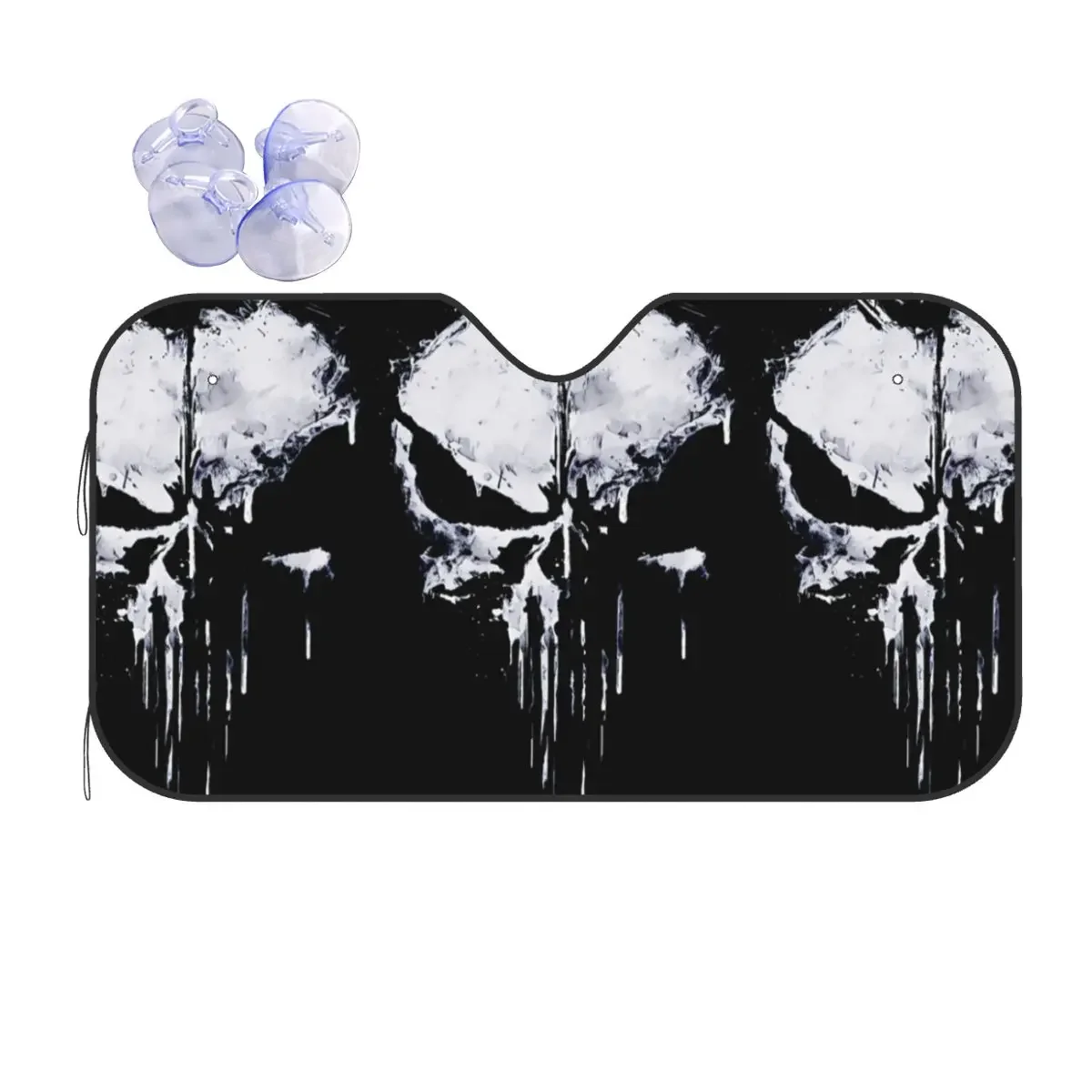 Солнцезащитный козырек с черепом лобовое стекло ужасов на Хэллоуин складное