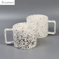 large ink dot ceramic mug coffee mug tea cup coffeeware porcelain coffee cup breakfast milk cup water cup