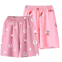 fdfklak half length sleepwear pant for women new print cotton homewear loose summer pajamas pants female pantalones de mujer