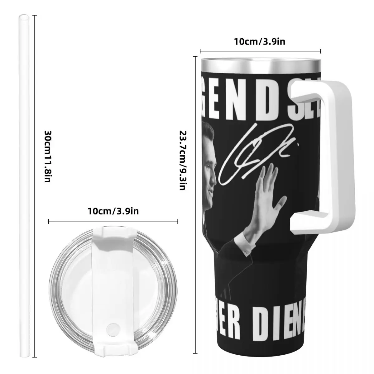 Фото Charlie Kirk Tumbler Legends Never Die Бутылка для холодной и горячей воды Сохранение тепла Термочашки из нержавеющей стали Чашки для вождения Чашка №4