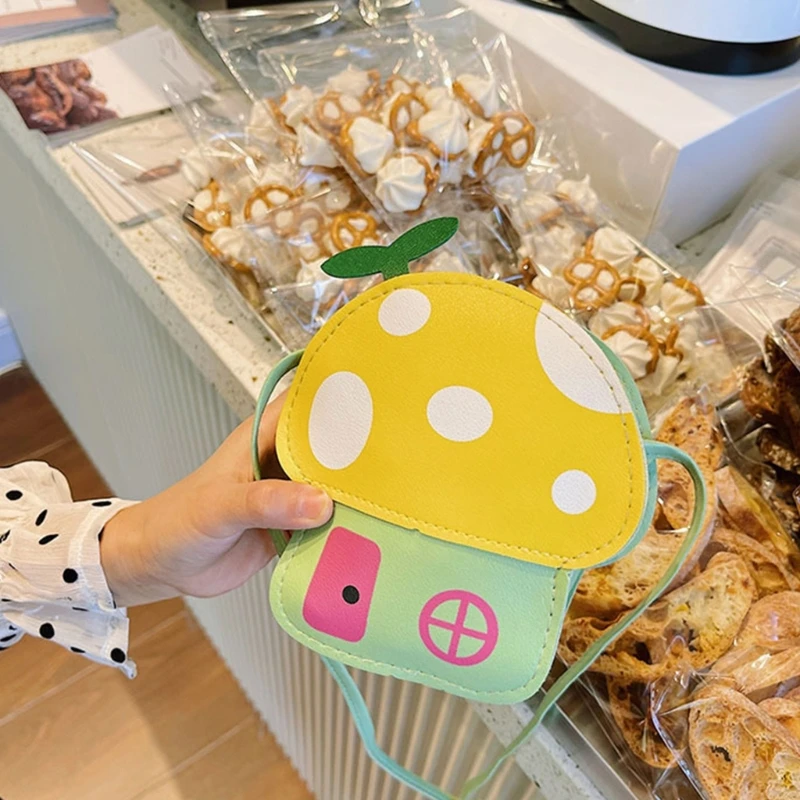 Портативная сумка через плечо с грибной тематикой для девочек кошелек из