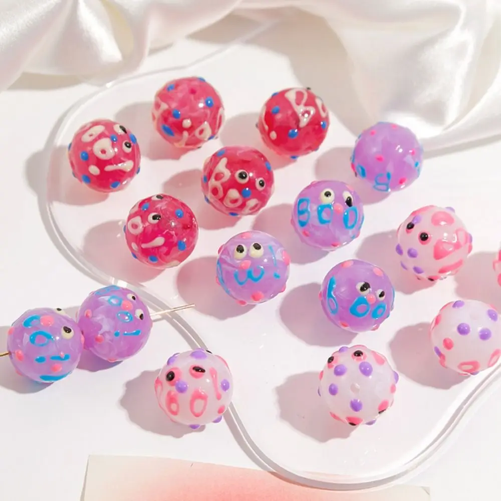 

Аксессуары для сережек, 2 шт./комплект, маленькие масляные разноцветные бусины ручной работы, изготовление пластиковых ювелирных изделий, детали DIY материала