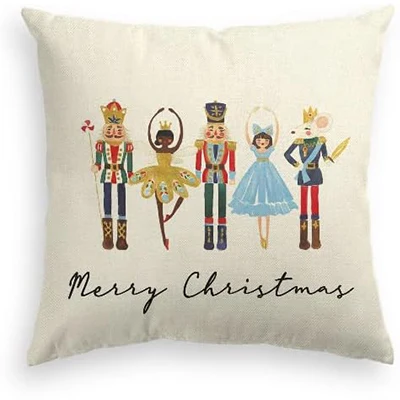 

Льняная наволочка Merry Christmas 40x40 см