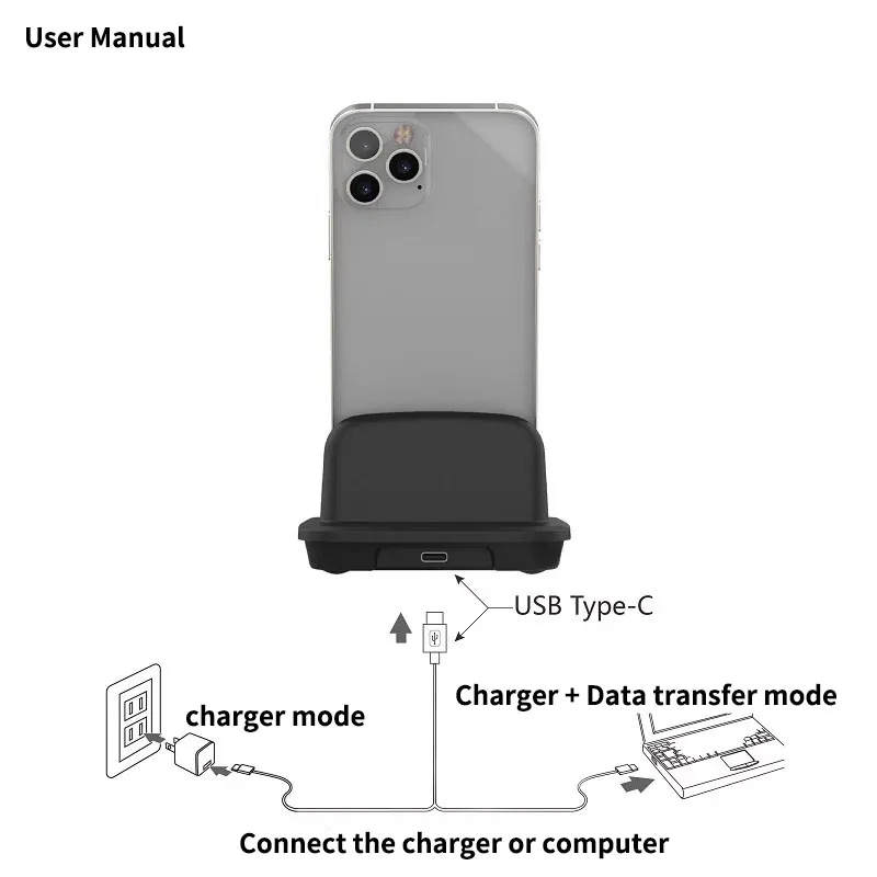 Фото Зарядная станция Type-C для iPhone 17, 16, 15 ProMax: быстрая зарядка USB-C устройств, синхронизация, плоская подставка для Type-C №3