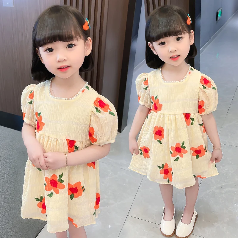 

Girl Dress Kids Skirts Spring Autumn Cotton 2022 Lovely Flower Girl Dress Party Evening Gown Beach Outdoor Children Clothing