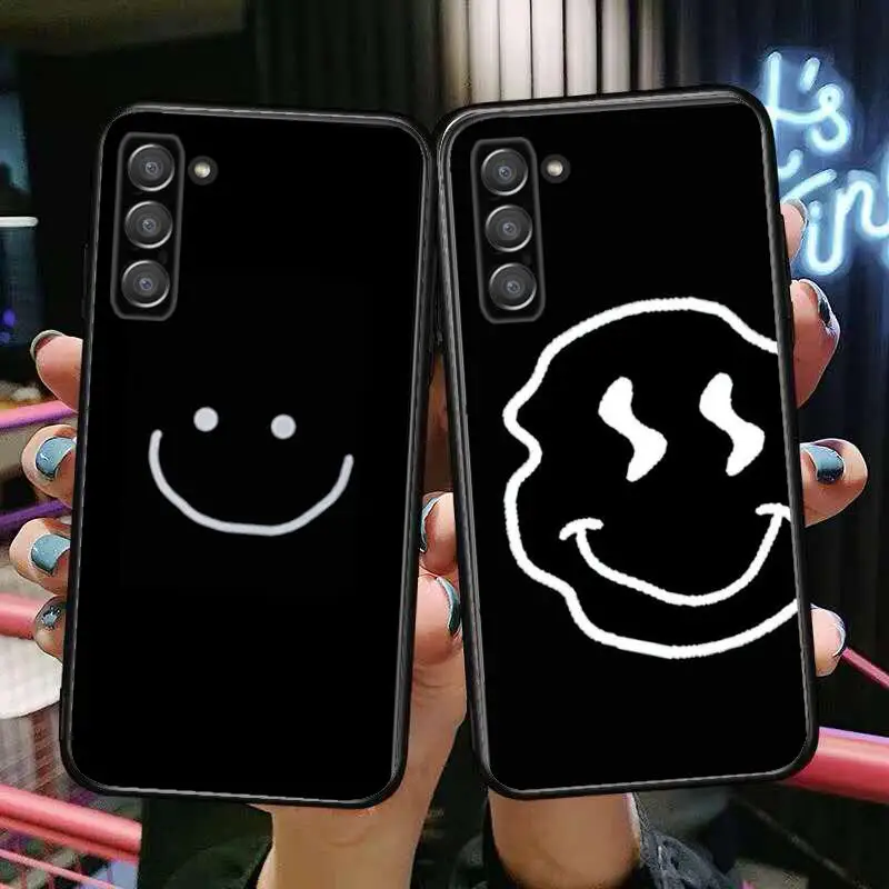 

Fashion Simple Smile Phone cover hull For SamSung Galaxy s6 s7 S8 S9 S10E S20 S21 S5 S30 Plus S20 fe 5G Lite Ultra Edge