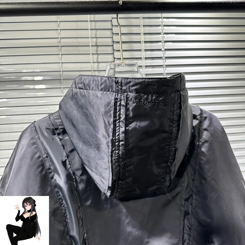 Проектируемые хлопковые куртки на молнии с рукавами и карманами дизайнерское