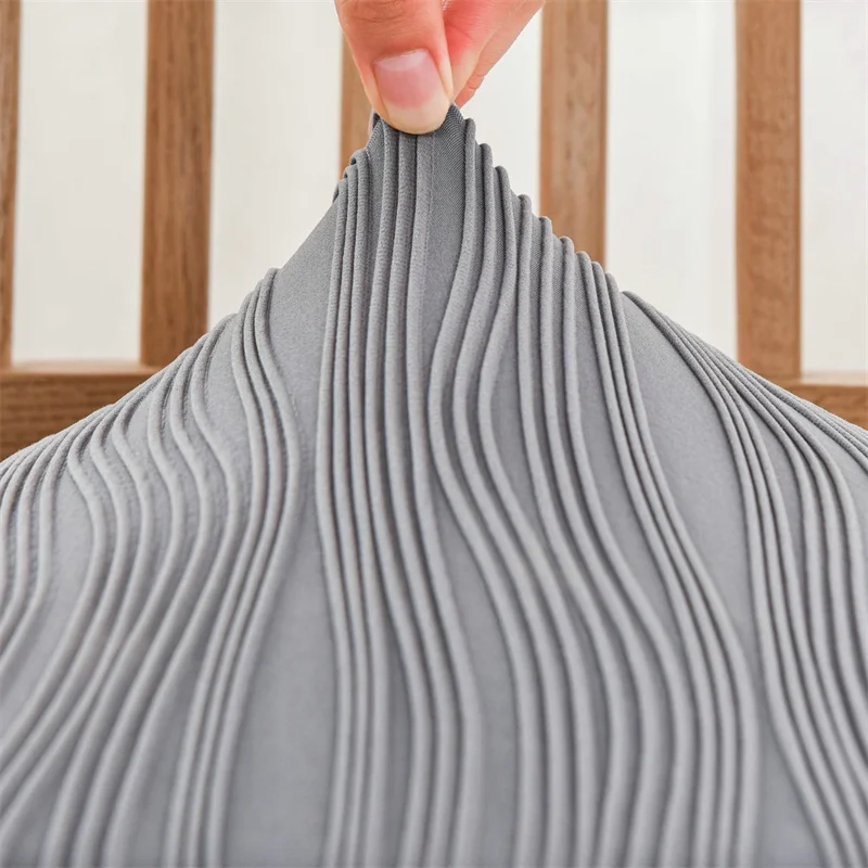 Жаккардовые чехлы на сиденья для обеденных стульев с рябью эластичный чехол стул