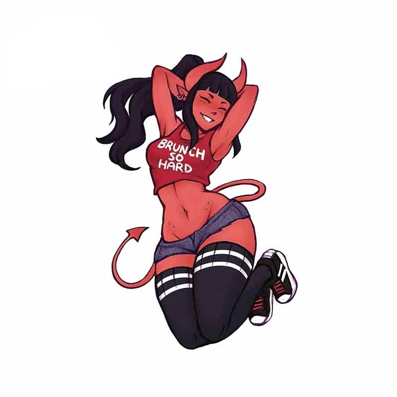 

Devil Girl Car Stickers and Decals Vinyl Waterproof Sticker Bumper Decoration 3D for Vehicle Window Decoration