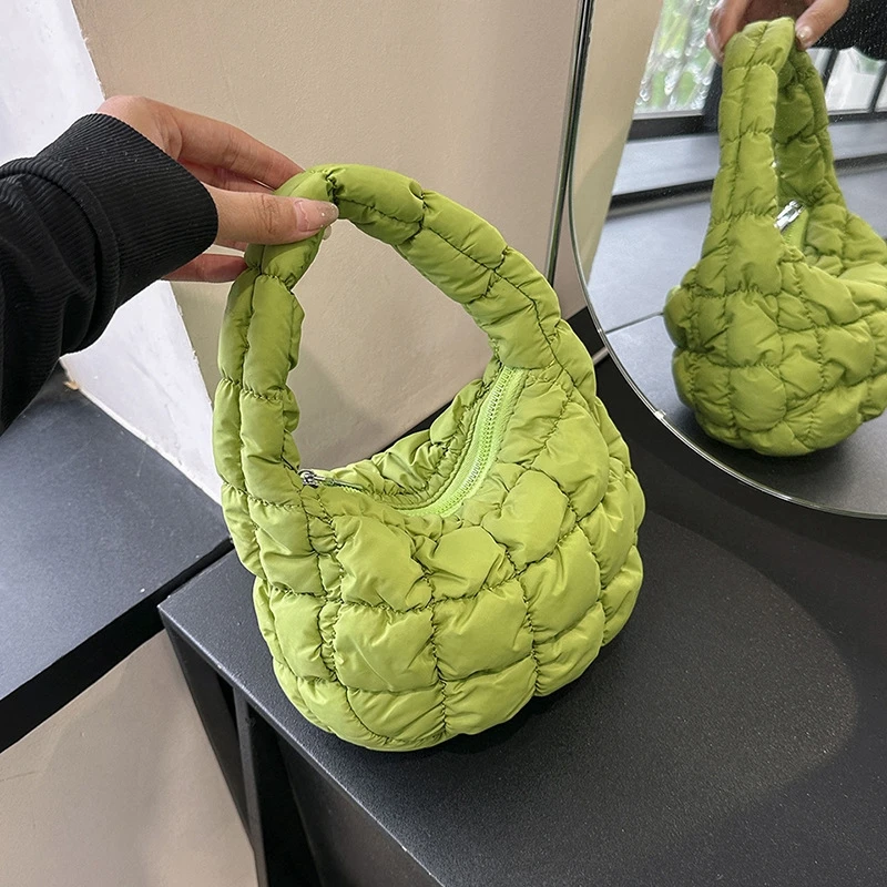 Elegant Fashion Quilted Shoulder Bags for Women Pleated Cloud Mini Bag Femal Versatile Lightweight Small Handbag
