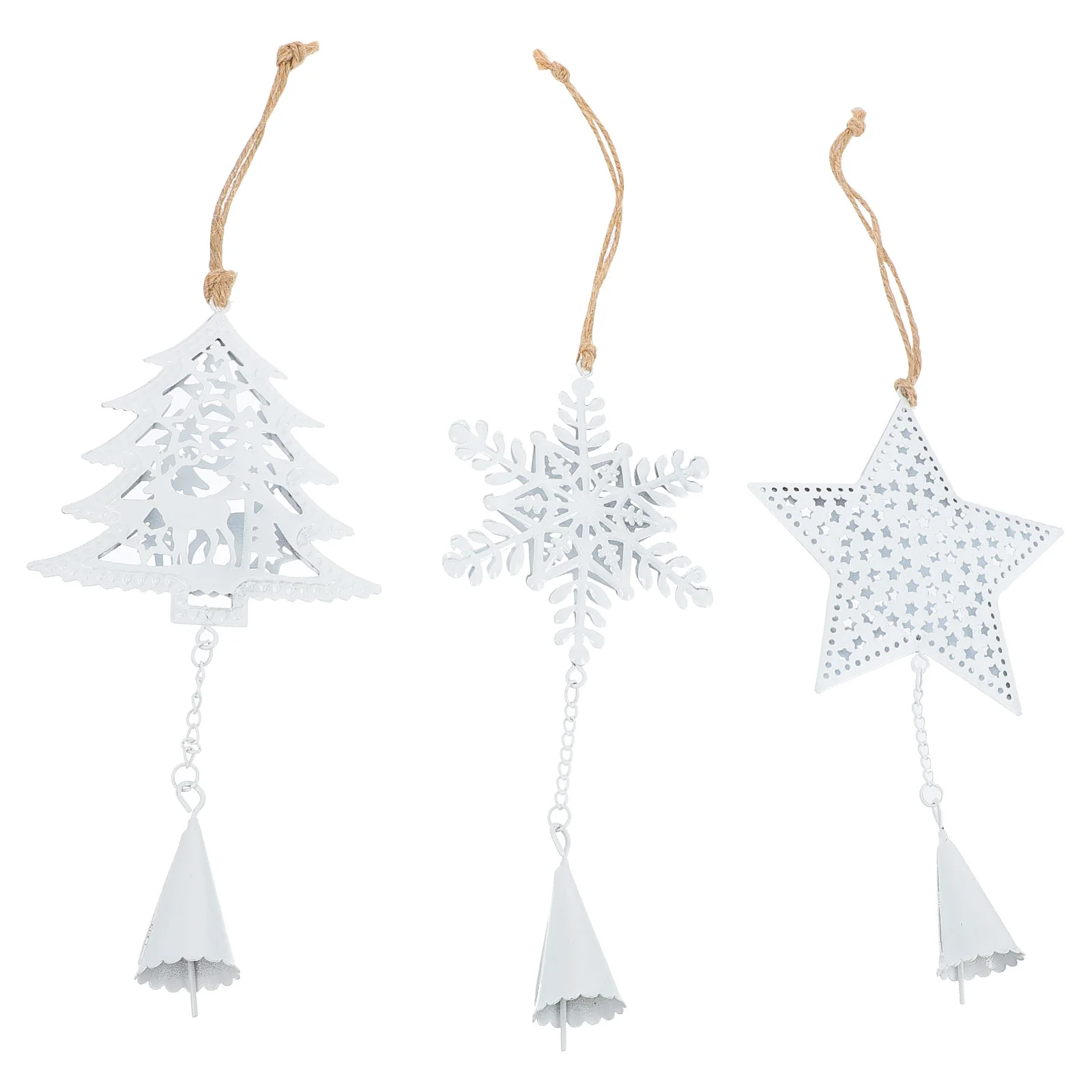 

Christmas Ornaments Hanging Metalstar Embellishments Ornament Holiday Decoration Tree Iron Party Supplies Snowflake Pendant