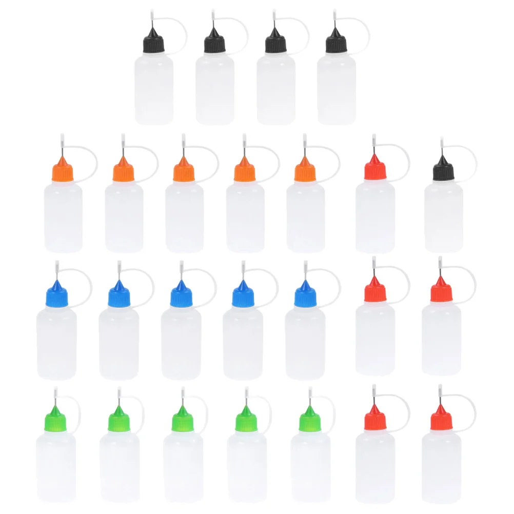 

25 Pcs Needle Bottle Oiler Plastic Dropper Household Applicator Bottles Precision Container Glue DIY Pet Mouth Needle-tip