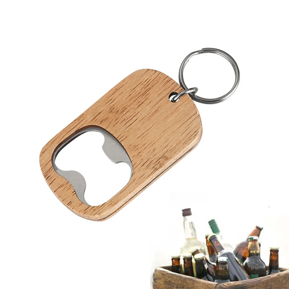 Новинка открывалка для бутылок деревянная сделай сам с кольцом ключей ручка