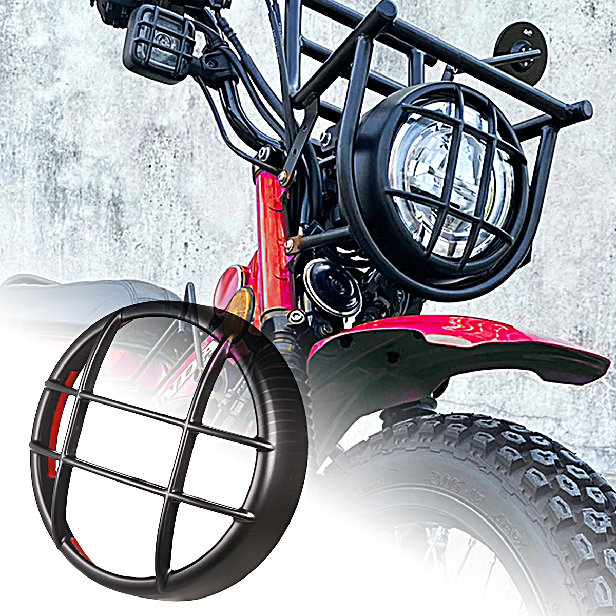 

Motorcycle Black Headlight Grill Cover For Honda 2020-2021 CT125 Trail 125 Hunter Cub Parts