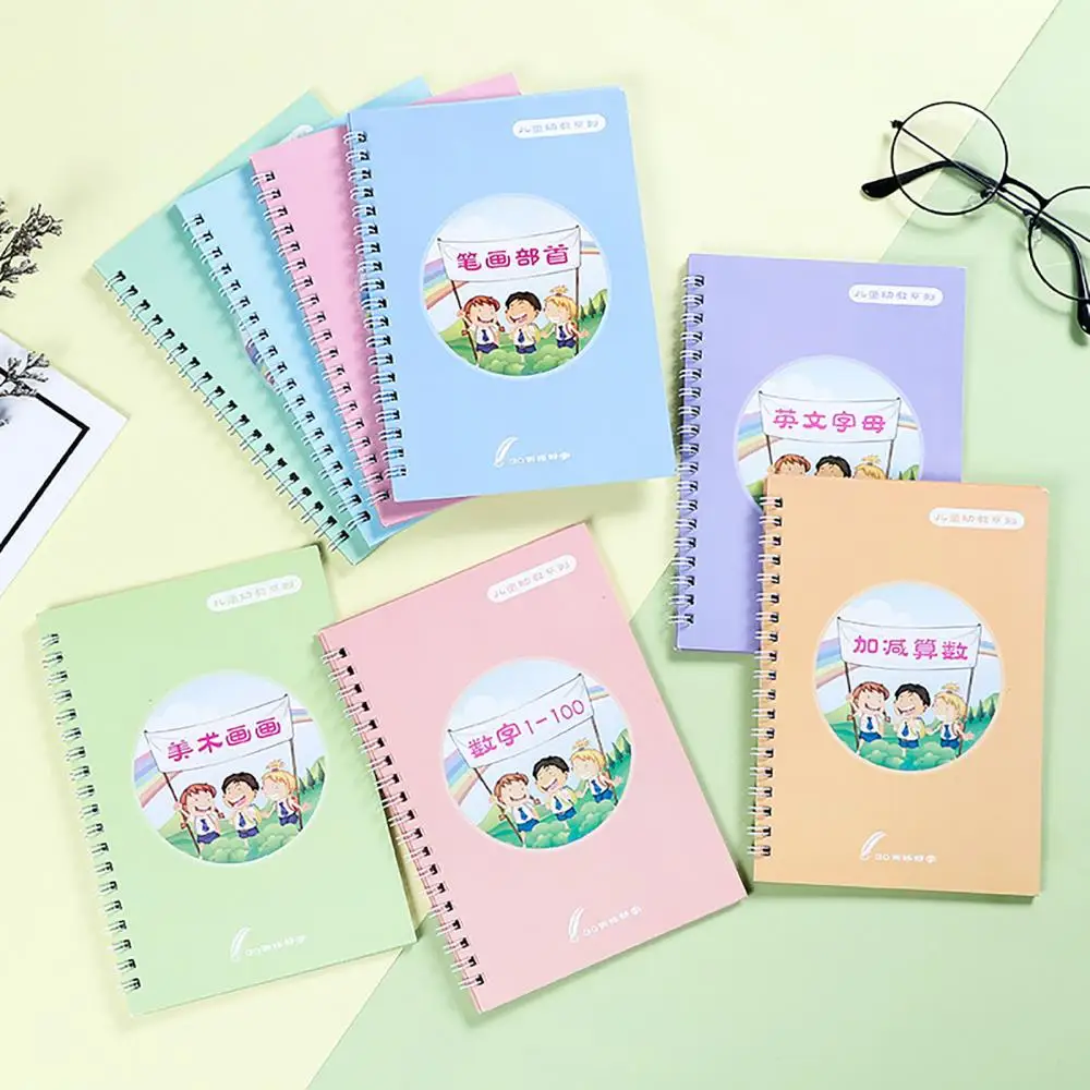

Preschool Children Practice Number Pinyin Letter Calligraphy Copybook Set