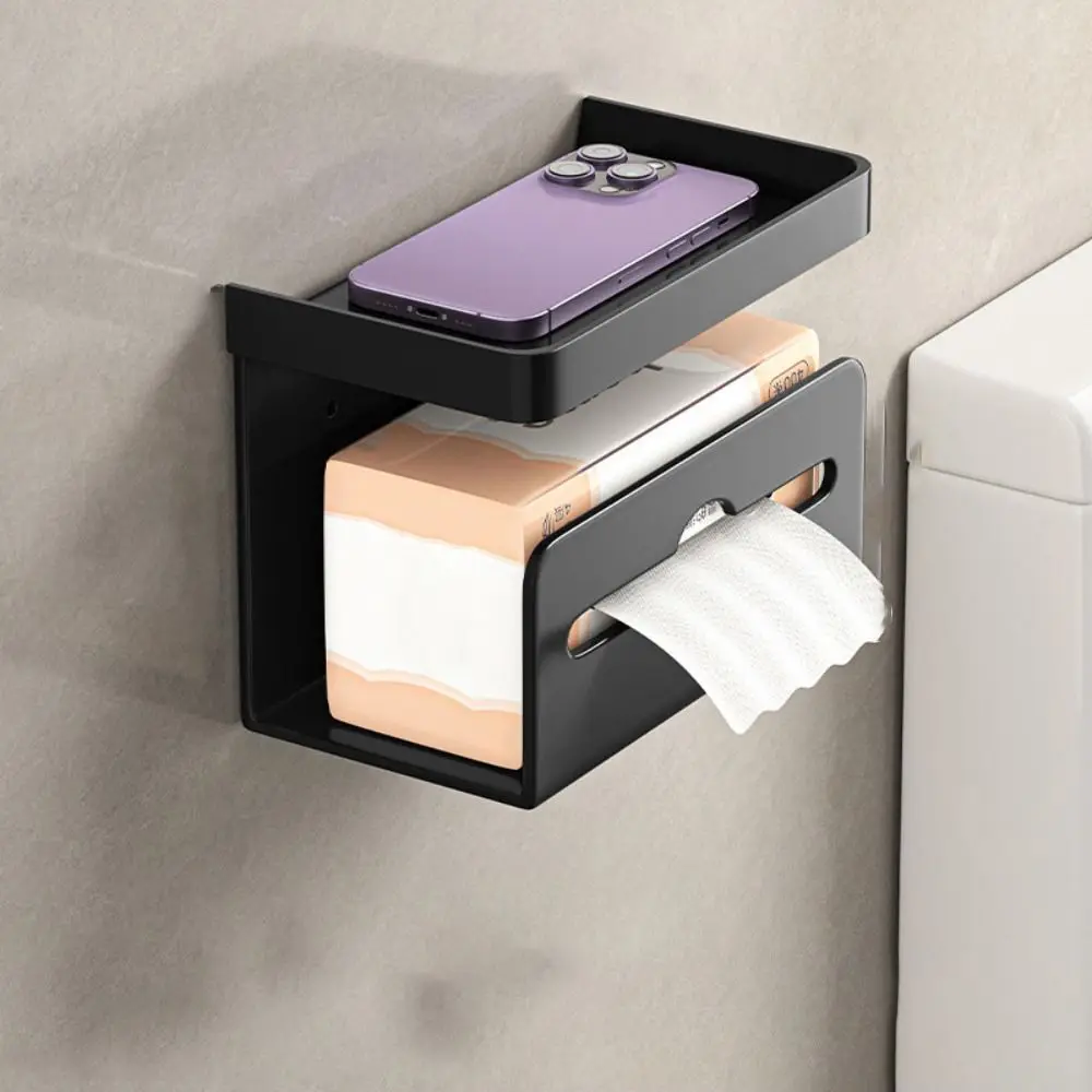 Держатель для туалетной бумаги металлический черный