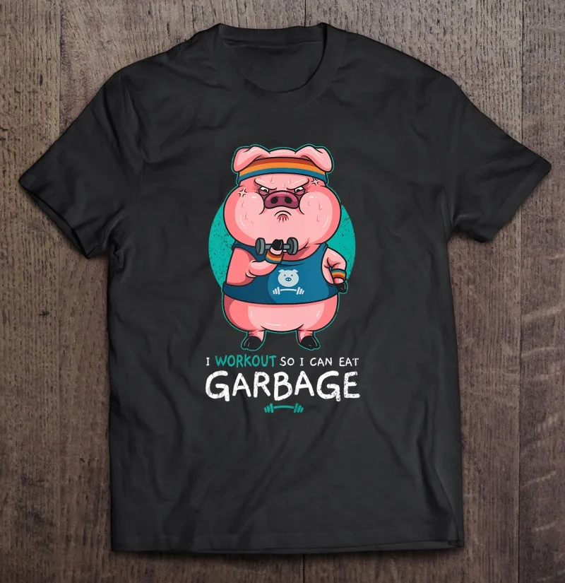 

Майка мужская тренировочная с рисунком свиньи я могу съесть мусор Тяжелая атлетика