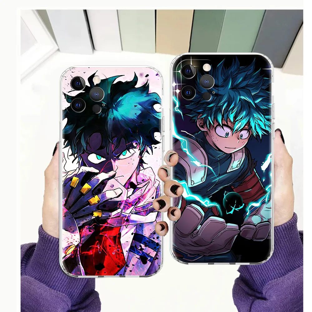 

My Hero Academia Anime Case for iPhone 13 12 Pro Max Cover Transparent Soft for iPhone 11 Pro Max 7 8 Plus X XS XR SE2020 Shell