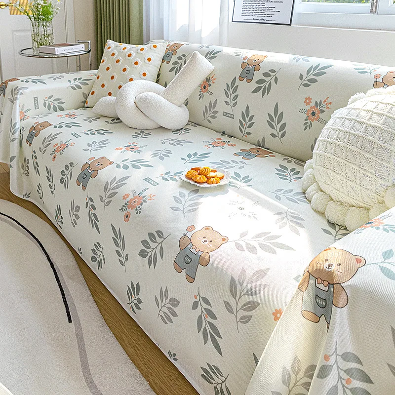 

Universal Anti-Scratching Sofa Slipcover, Cool Ice Silk Towel, All-Inclusive Towel, Summer Style