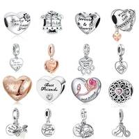 new 925 silver bead friend gift charms fit pandora 925 original charms bracelet jewelry making gift for women 2022