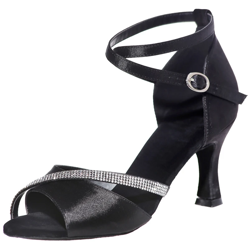 Dancing Shoes Red Black White 7.5cm Girls Women Zapatos De Baile Latino Latin Salsa Ballroom Dance Shoes For Women 2022