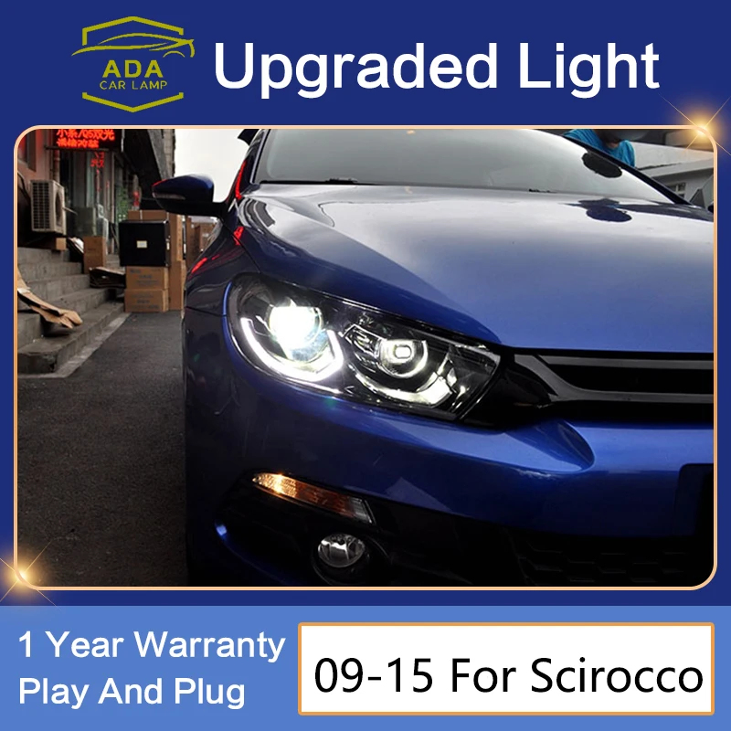 Новый стиль для Scirocco R 2009-2015 головные лампы светодиодные фары светодиодный