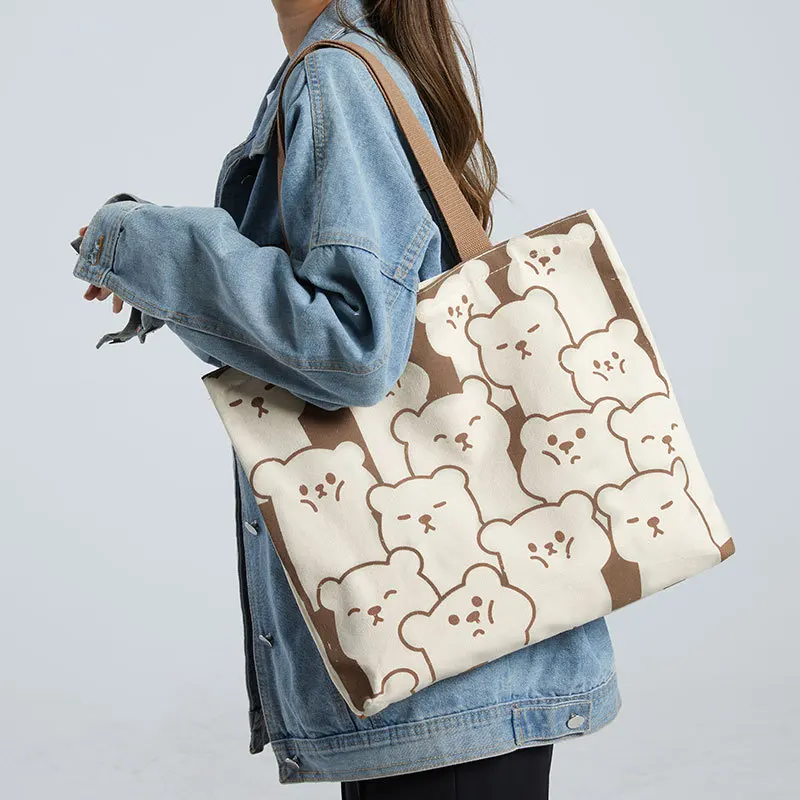 

Canvas Bag Women's Large Capacity Popular Handbag Original Bag College Student Shoulder Bag Wholesale Dropshipping Factory