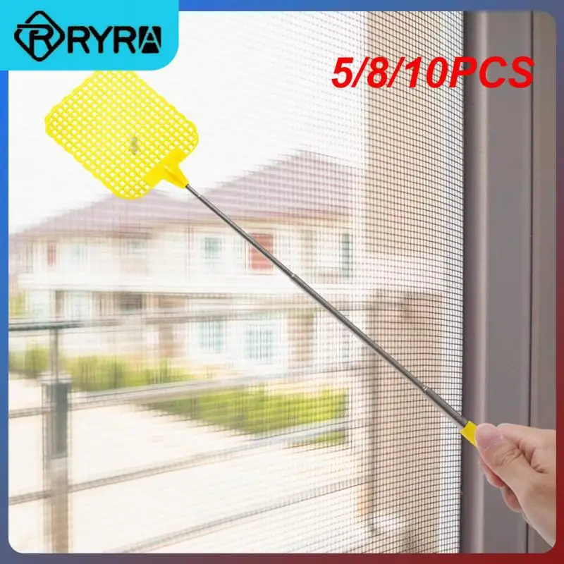 5/8/10PCS Creative Flapper Insect Killer Plastic Telescopic Fly Swatters Home Long Handle Adjustable New Wholesale Extendable