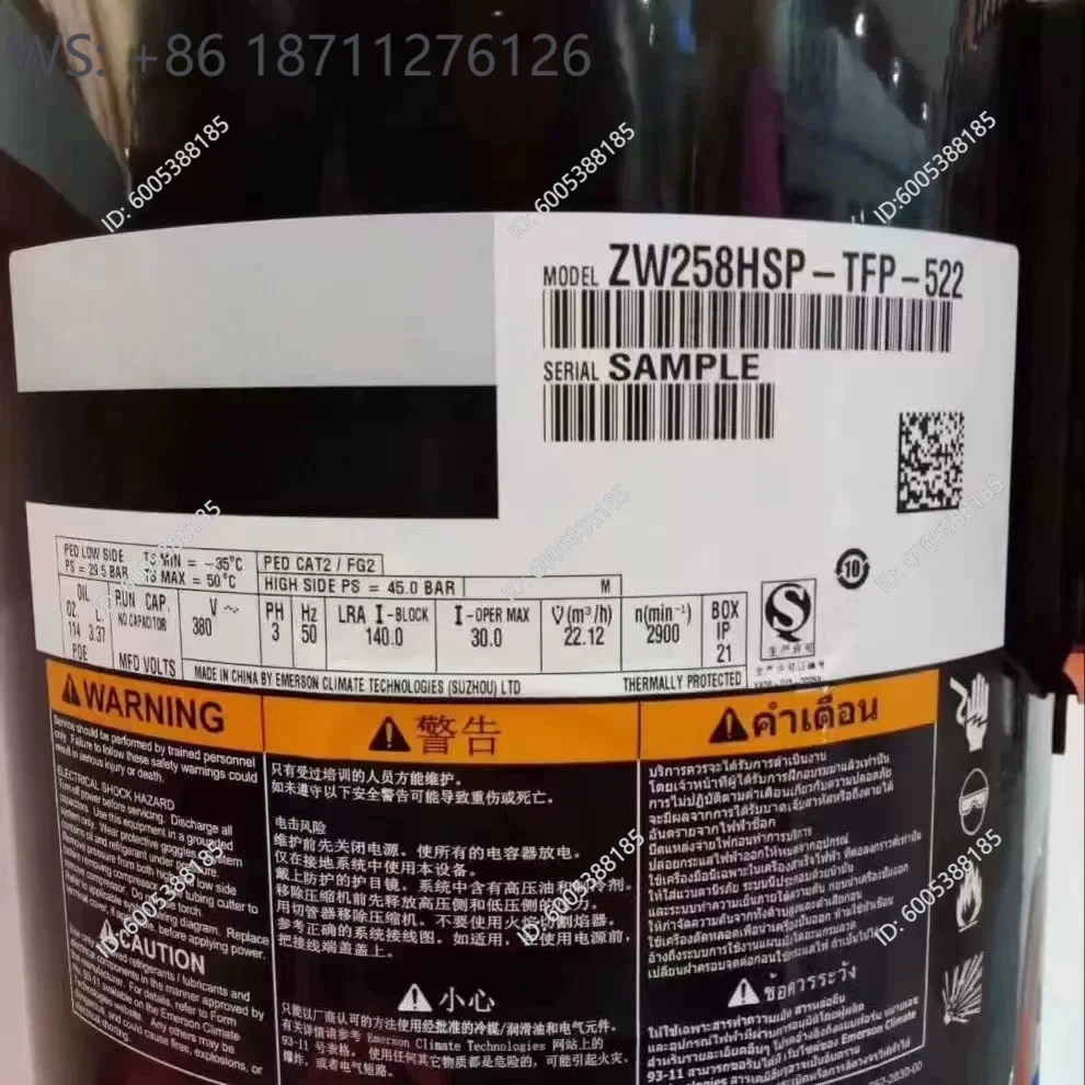 Фото Подходит для компрессора Copeland ZW286HSP-TFP-522, компрессора для водонагревателя ZW258HSP-TFP-522. №3