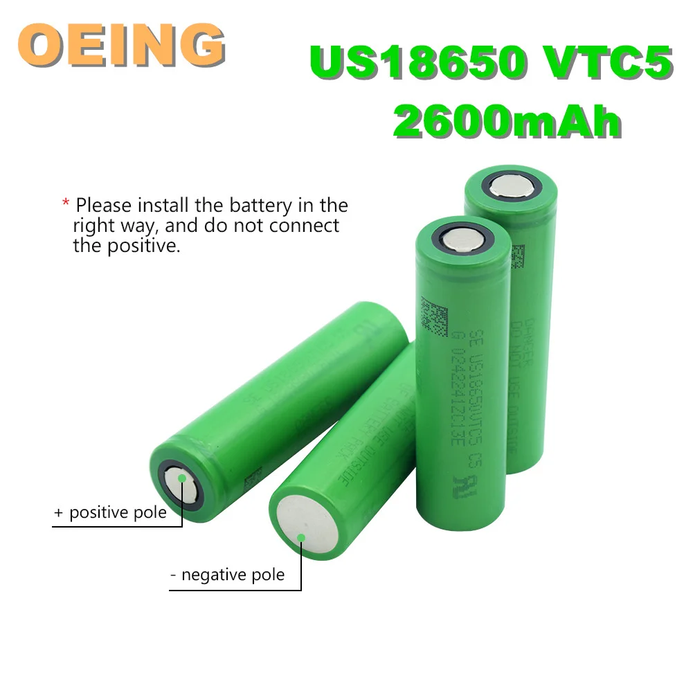 

NEWEST 3.7 V rechargeable voltage us18650 vtc5 2600 MAH vtc5 18650 battery replace 3.7 V 2600 MAH 18650 battery
