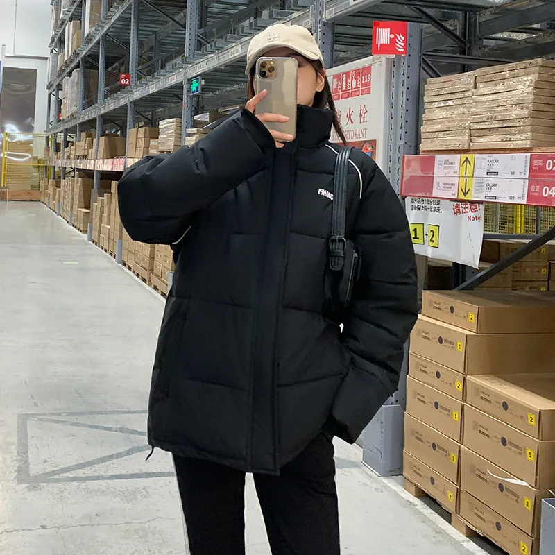 Korean Fashion Trends Puffer Jacket for Womens Winter Clothes Ladies Casual Bubble Coat Oversized High Quality Simple Streetwear