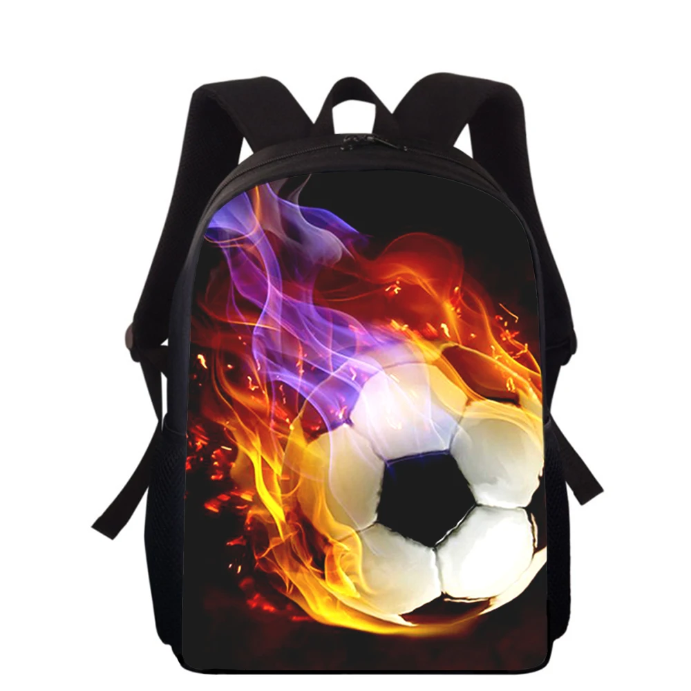 Soccer Football 15” 3D Print Kids Backpack Primary School Bags for Boys Girls Back Pack Students School Book Bags